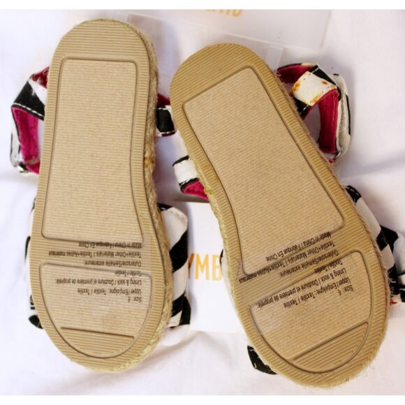 NEW 2013 Gymboree Wild for Zebra Toddler Sandals Bows sz 6 Braid Side Safari Zoo - Picture 5 of 6